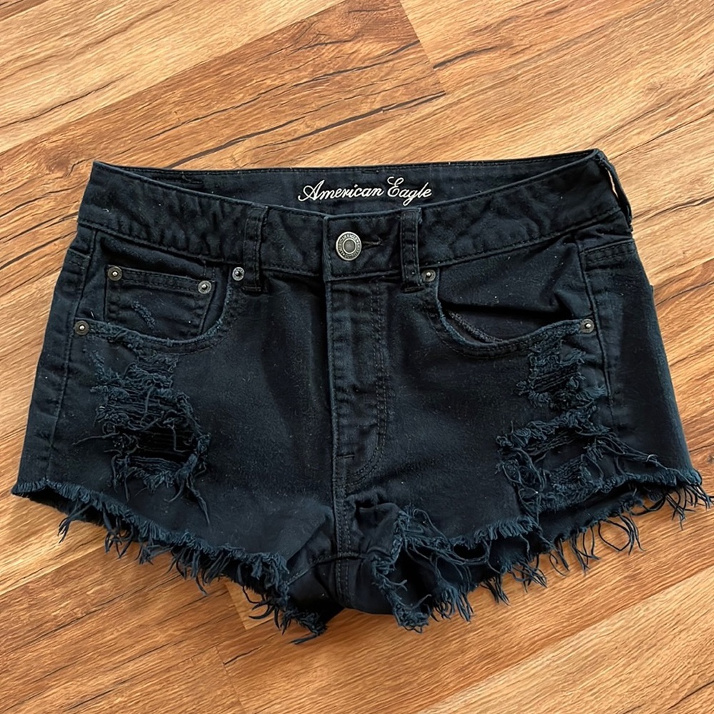 American Eagle Black Jean Shorts